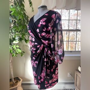 Floral 3/4 sleeve floral dress INC. size Med.